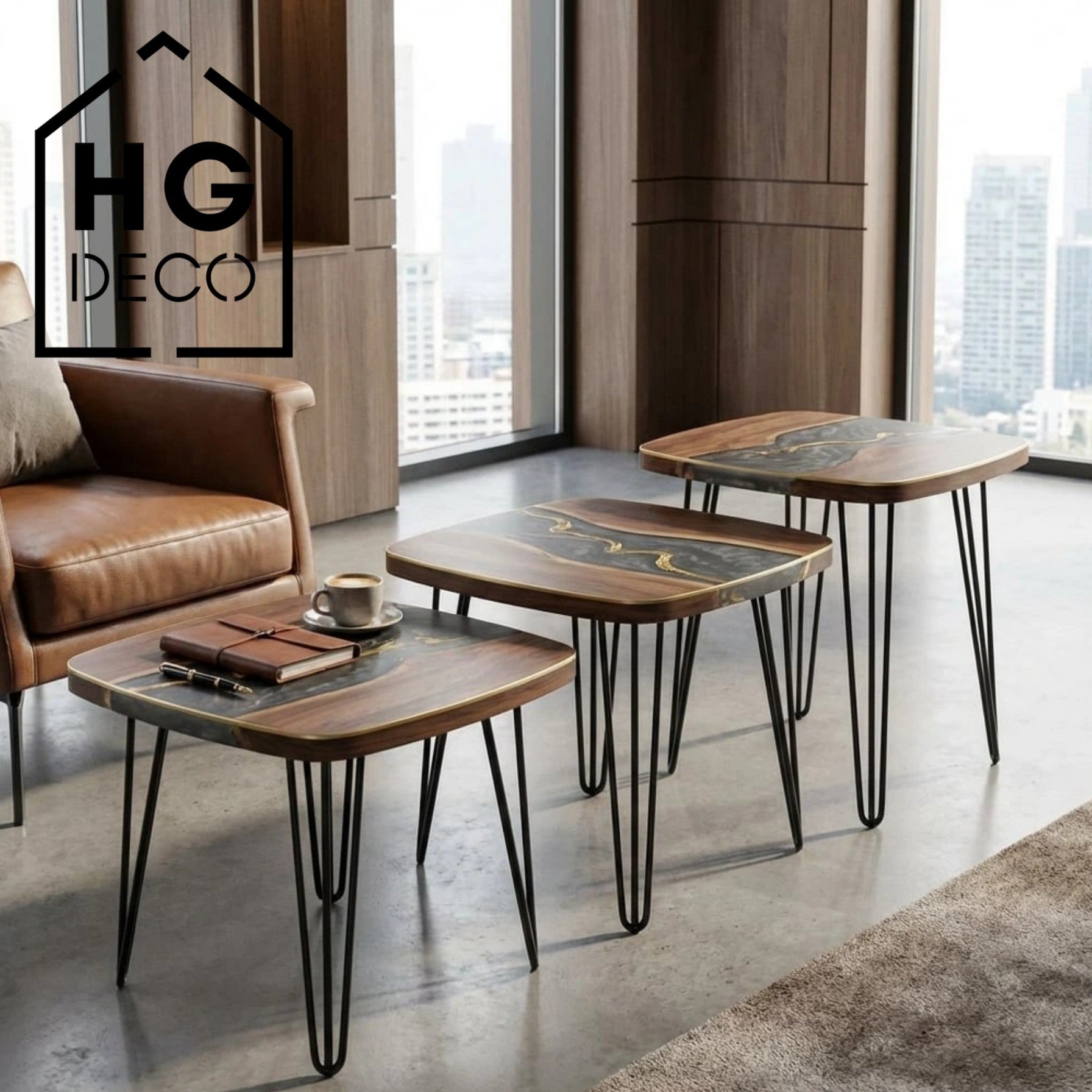 Noga do stolika kawowego TL40 czarny HGDECO