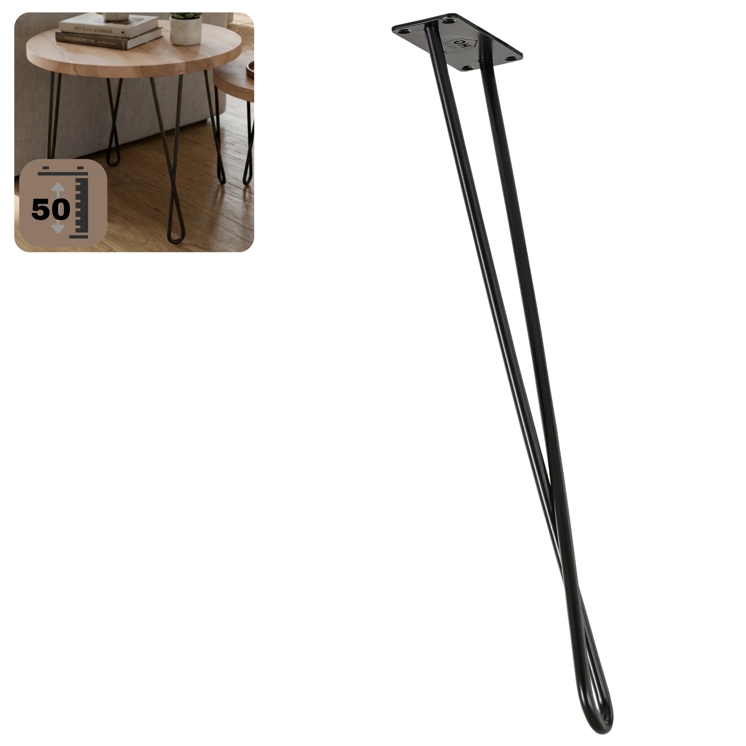 Noga do stolika kawowego ławy DX50 czarny HGDECO