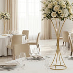 Stojak na kwiaty na wesele LILIA 70 złoty stojak bankietowy HGDECO