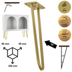 Leg for cabinet dresser ottoman DP25 gold HGDECO