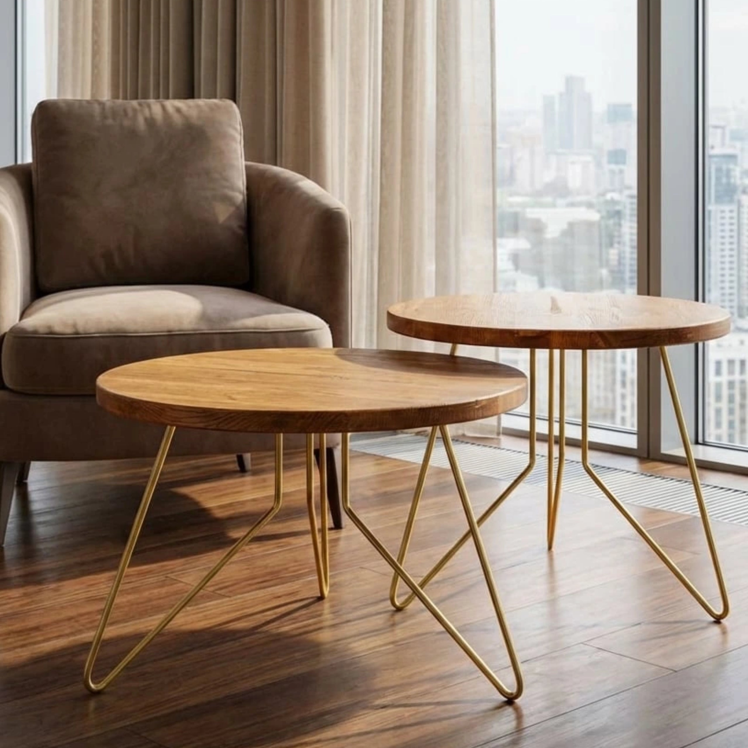 Noga meblowa do stolika kawowego FIN 50 złota HGDECO