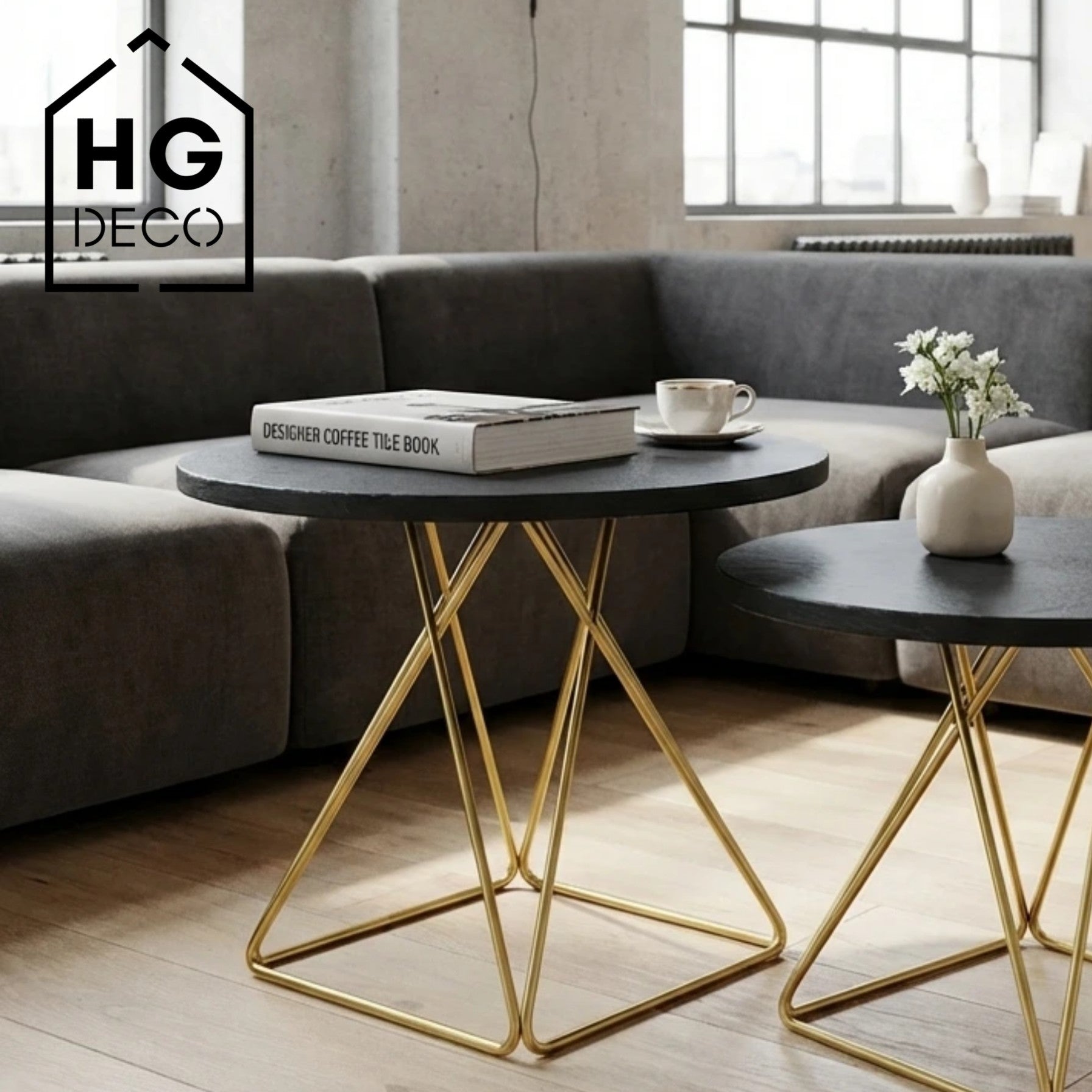 Stelaż do stolika kawowego DIAMOND 50 cm złoty HGDECO