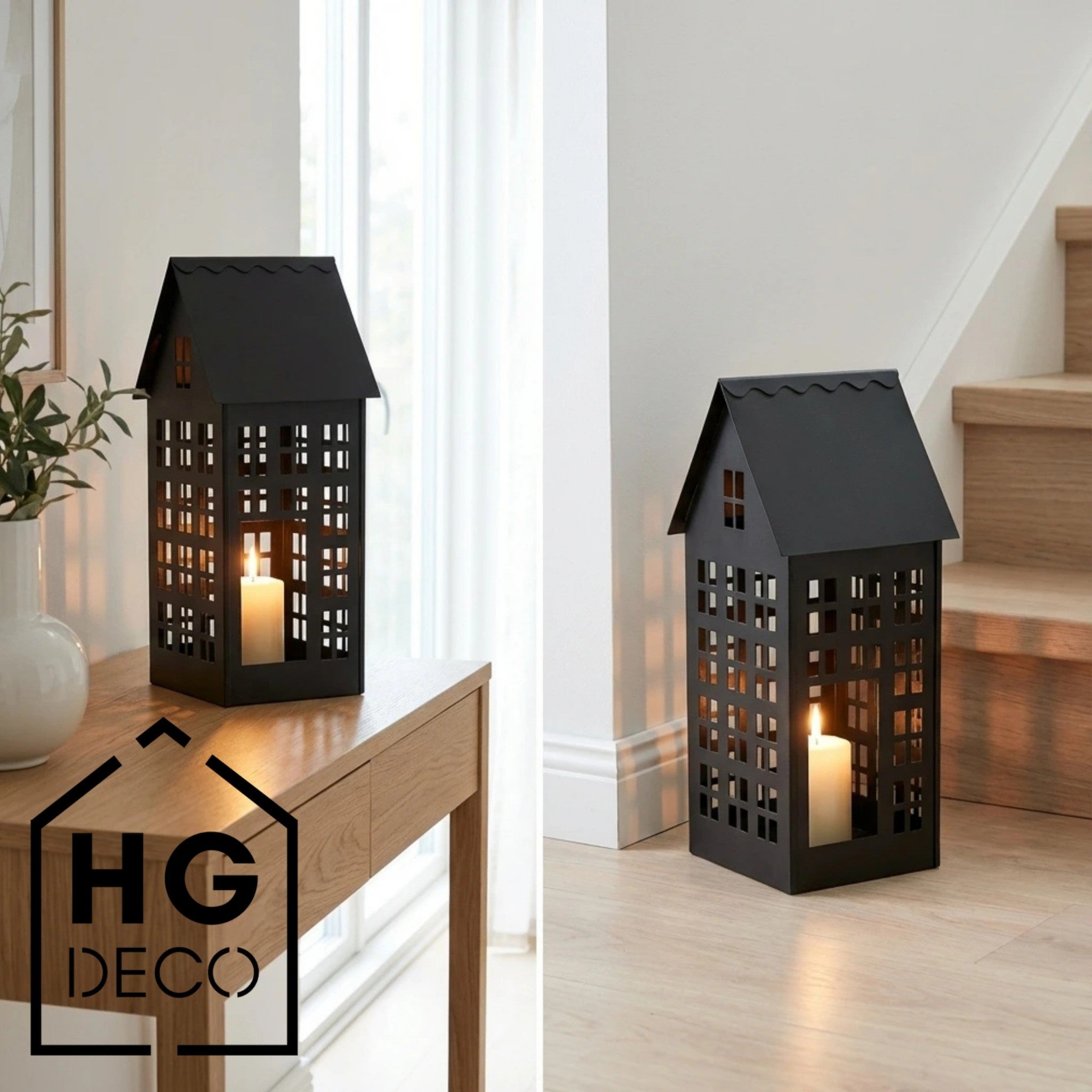 LUMI XL black house lantern HGDECO