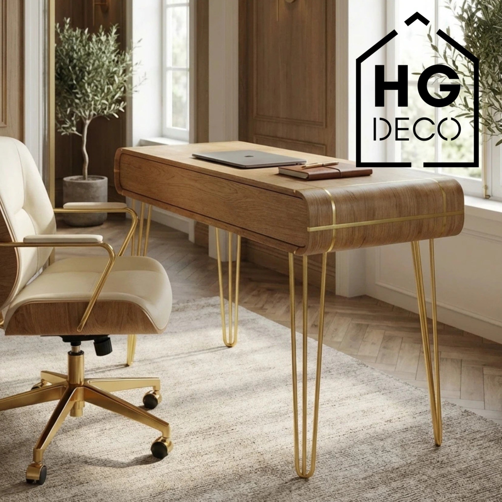 Noga meblowa do stołu biurka konsoli TL70 złoty HGDECO
