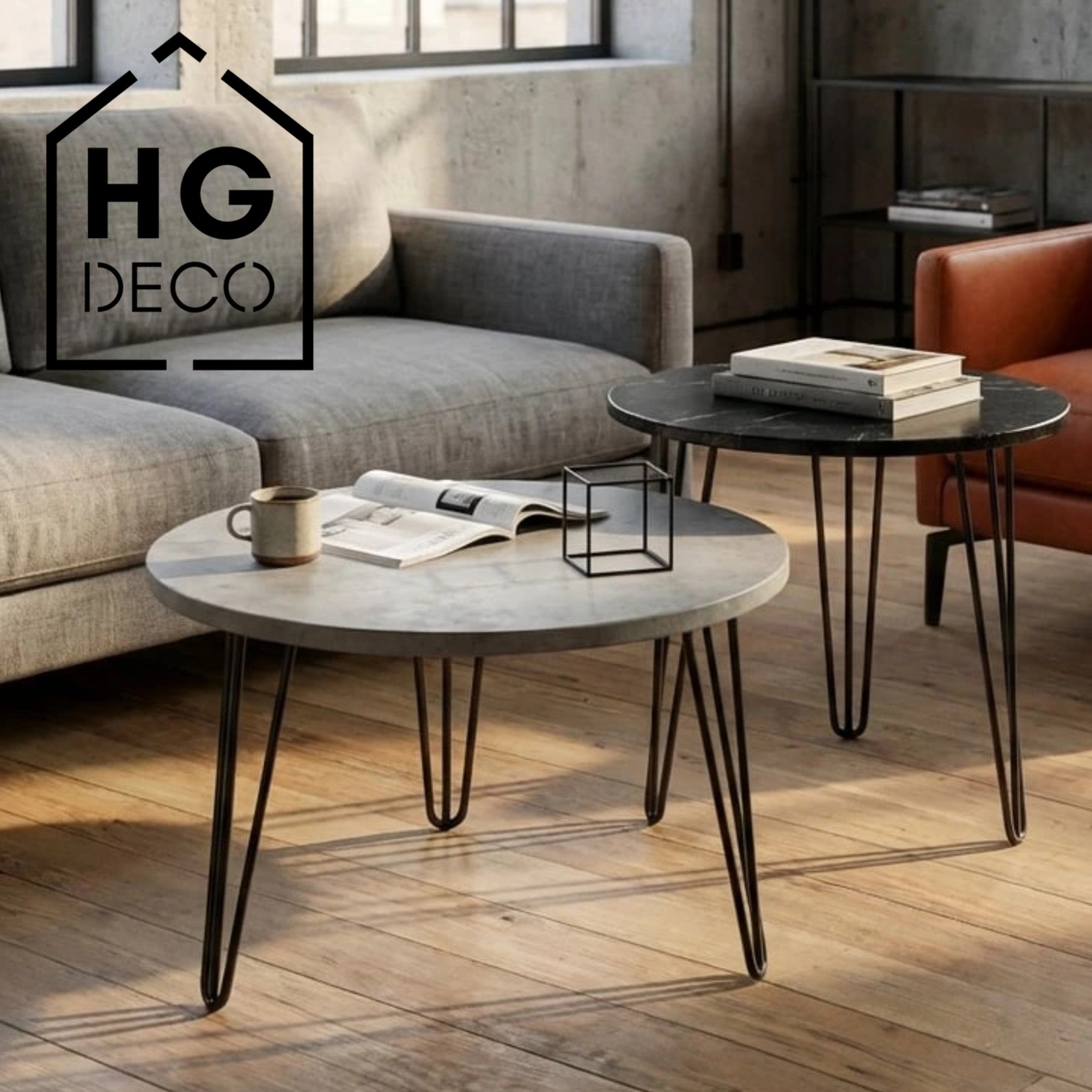 Noga do stolika kawowego ławy TL50 czarny HGDECO