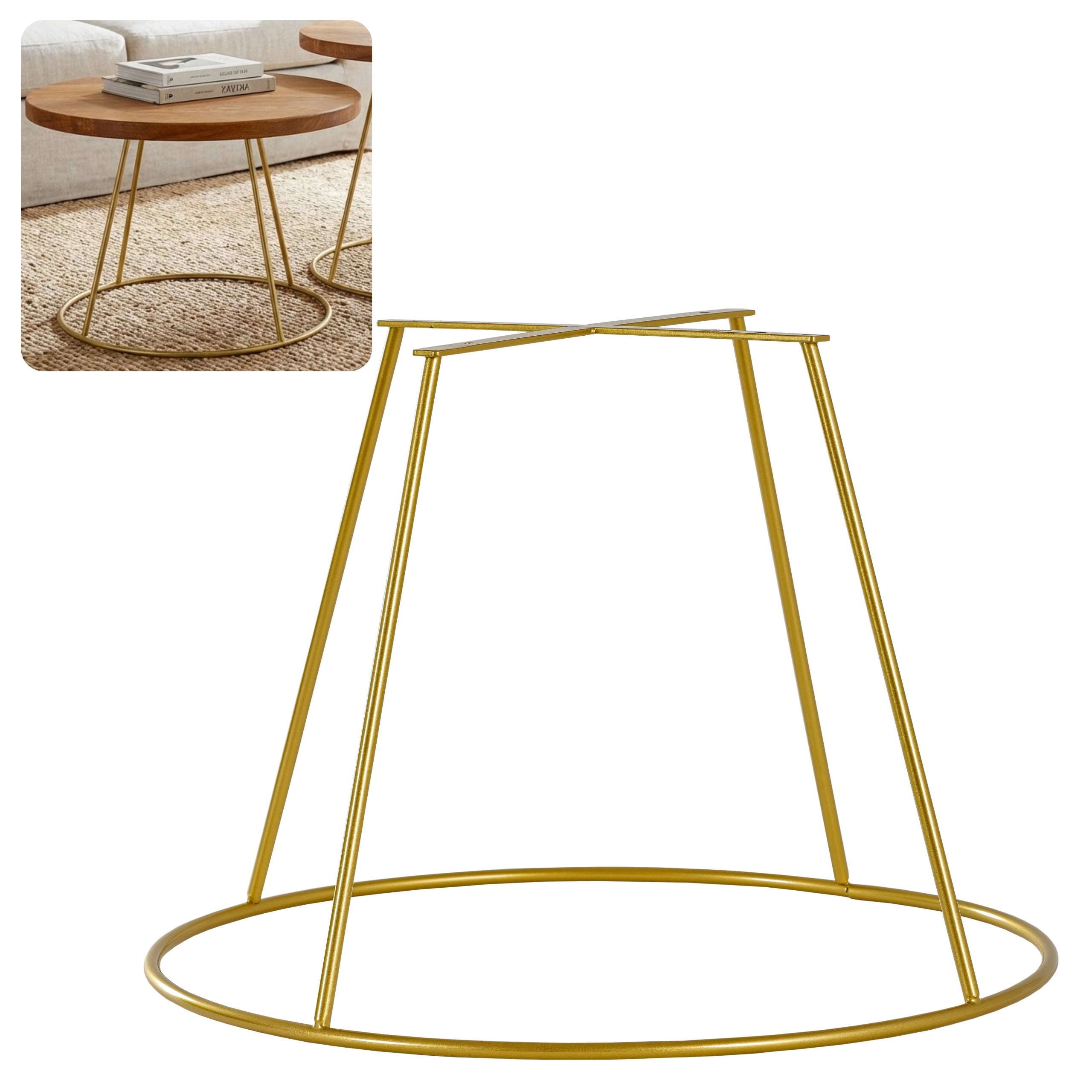 Stelaż do stolika kawowego RING 40 cm złoty HGDECO