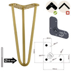 Noga meblowa do szafki pufy TL20 złoty HGDECO (WW)