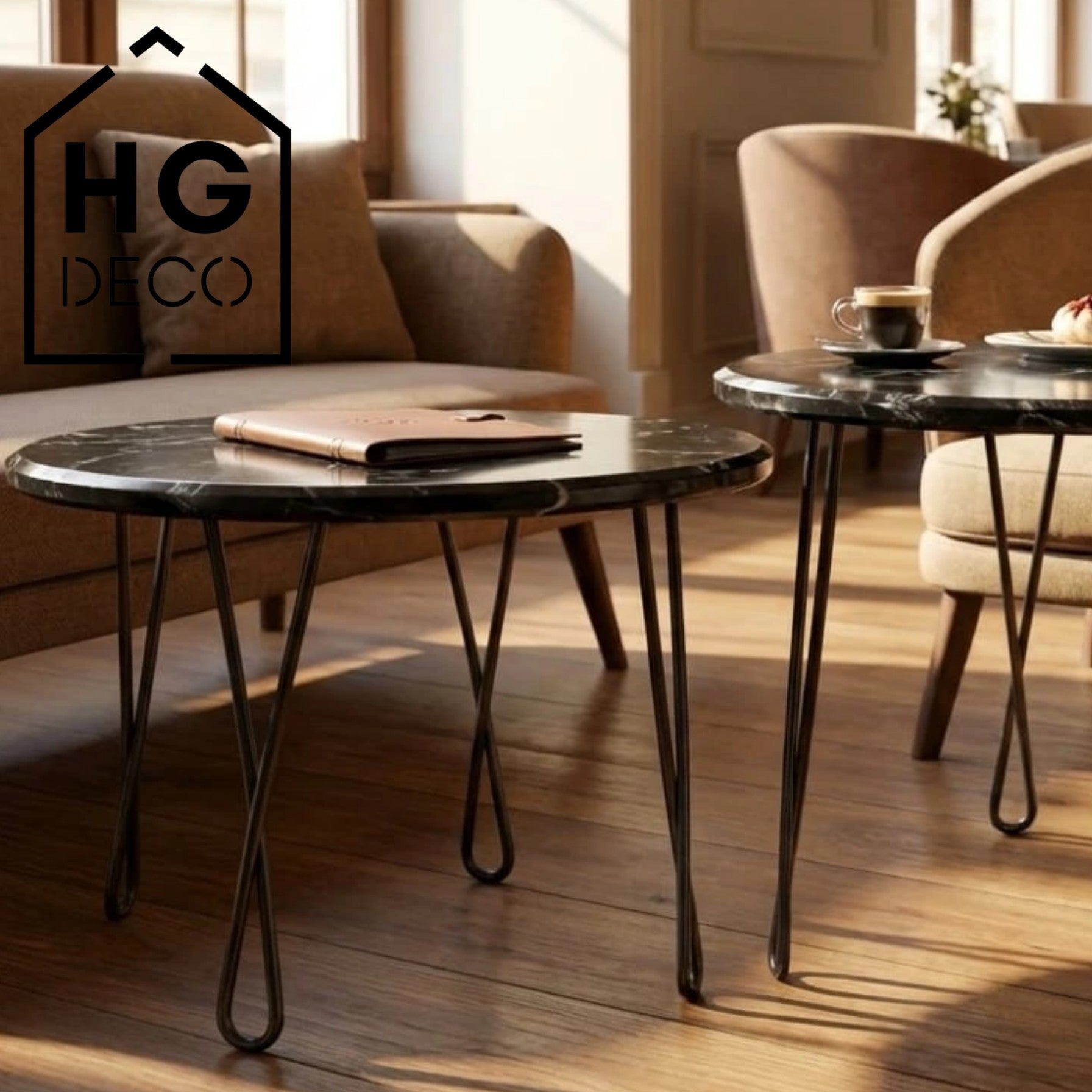 Noga do stolika kawowego DX40 czarny HGDECO