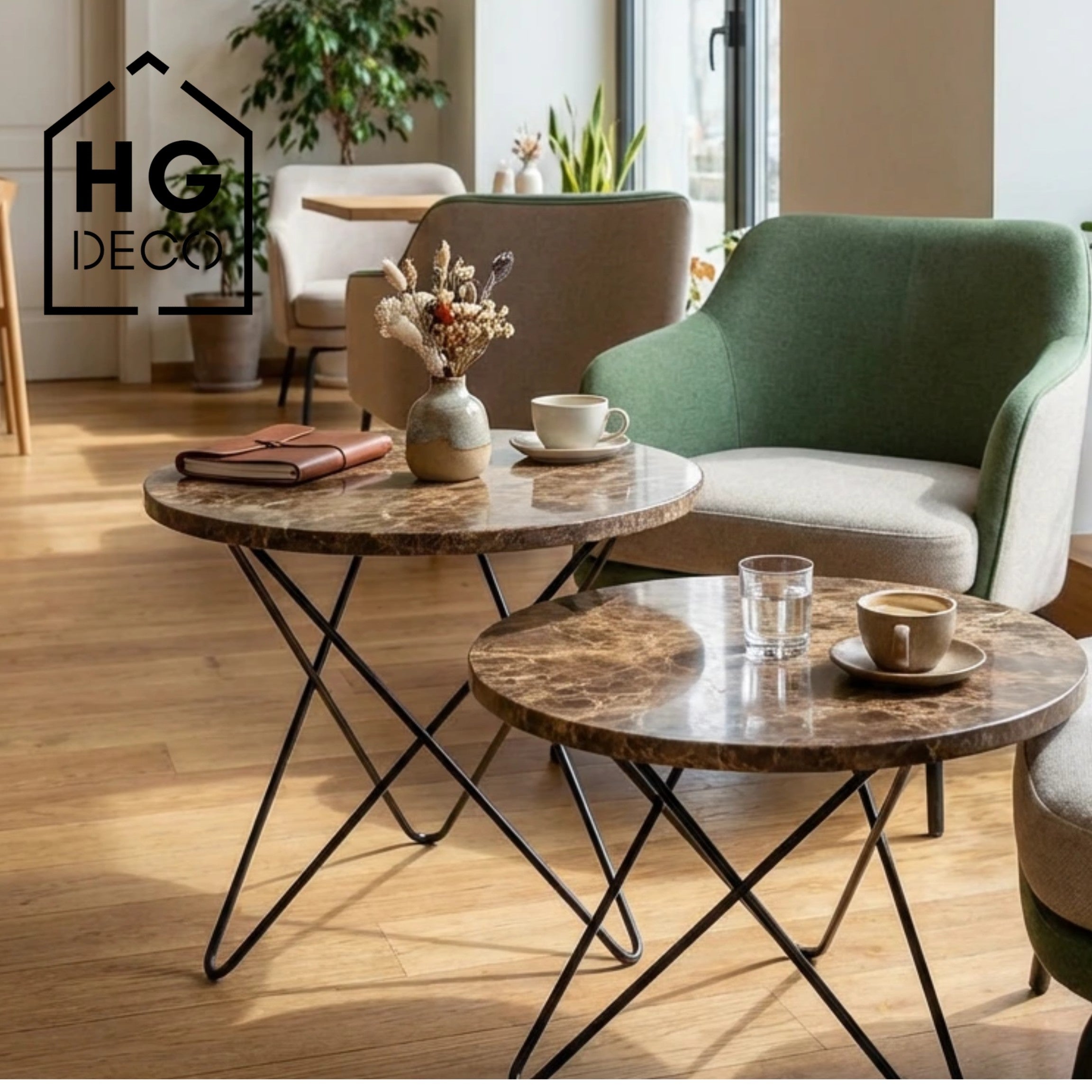 STAR 50 cm Black Coffee Table Frame by HGDECO