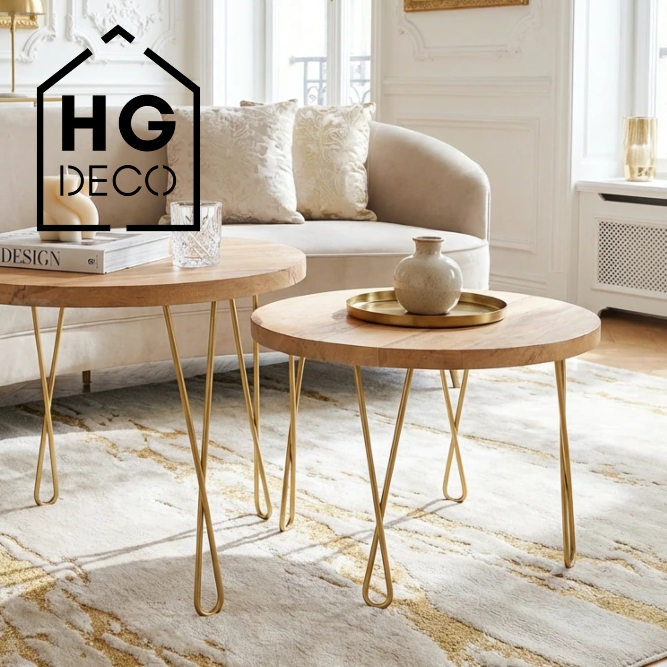 Noga do stolika kawowego DX40 złoty HGDECO