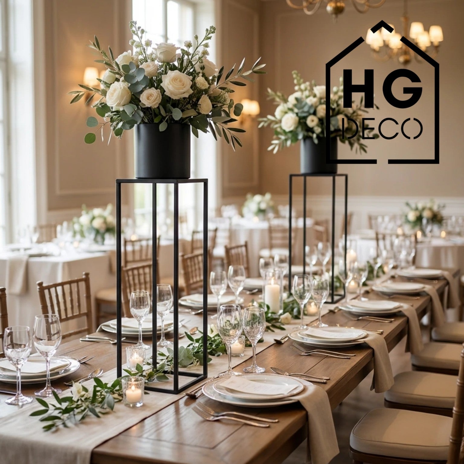 Kwietnik Stojak na kwiaty PREMIUM 75 czarny HGDECO