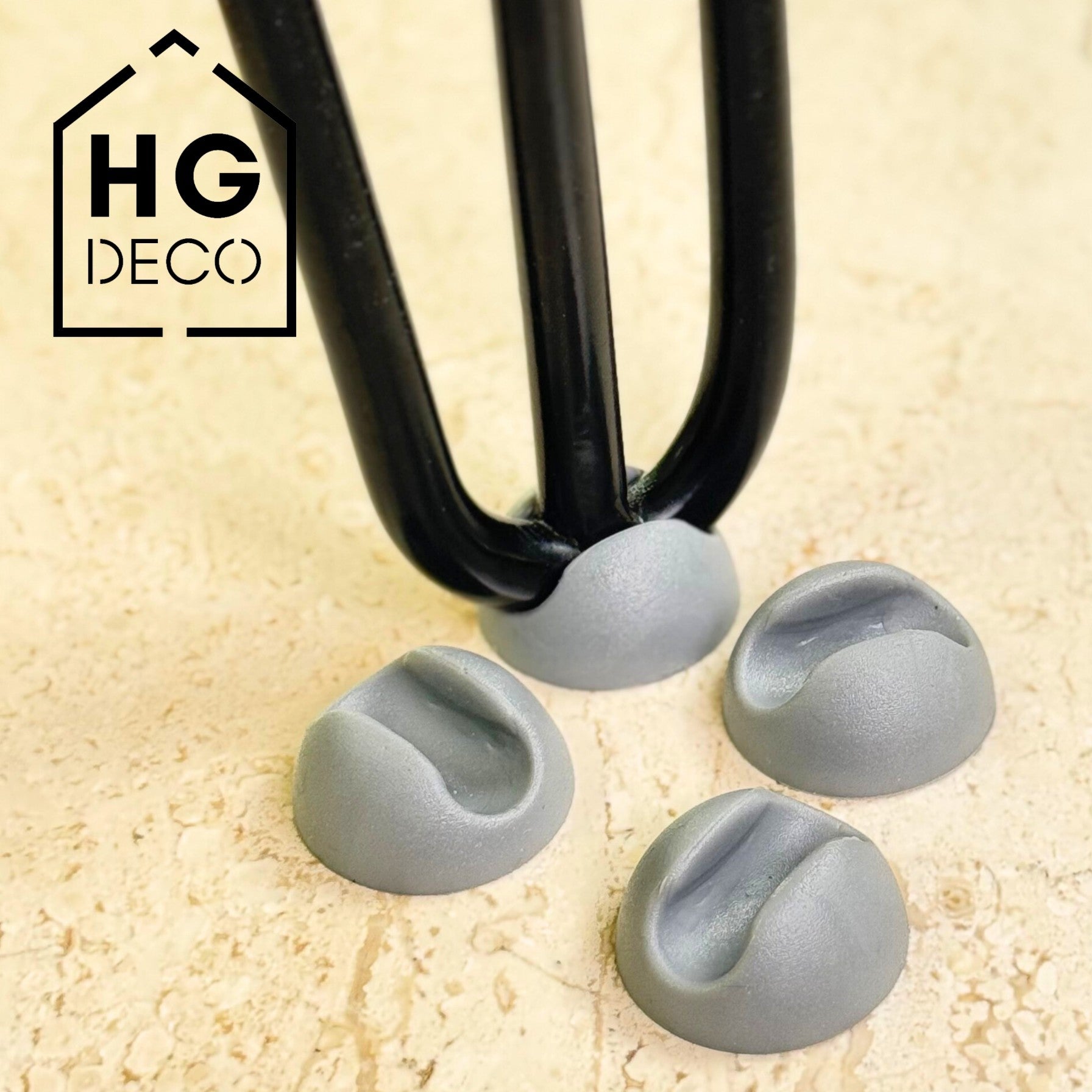 Set of furniture leg pads, grey, 4 pcs. HGDECO