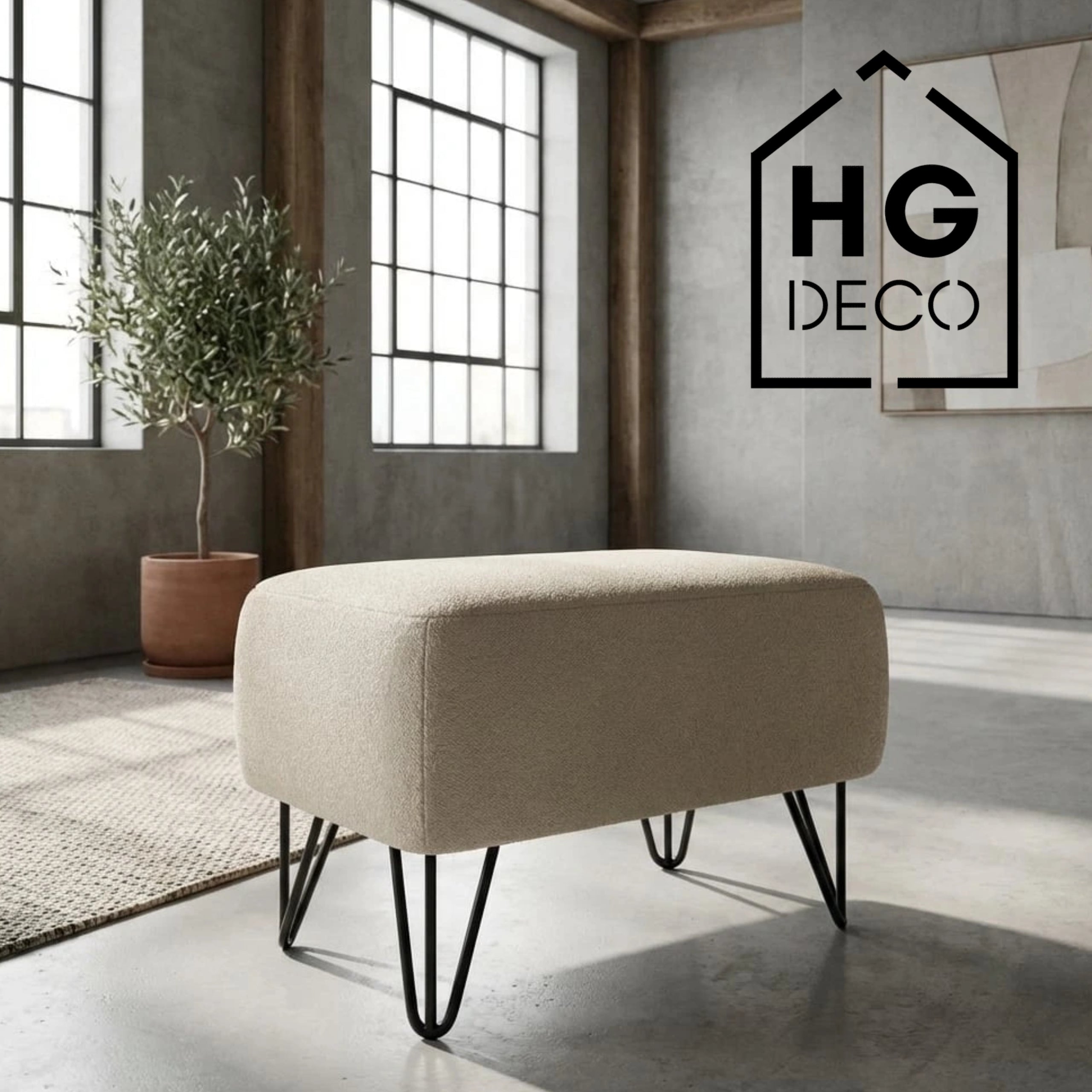 Noga meblowa do szafki pufy TL25 czarny HGDECO