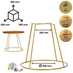 Coffee table frame RING 50 cm gold HGDECO