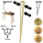 Noga meblowa do stołu biurka konsoli TL70 złoty HGDECO