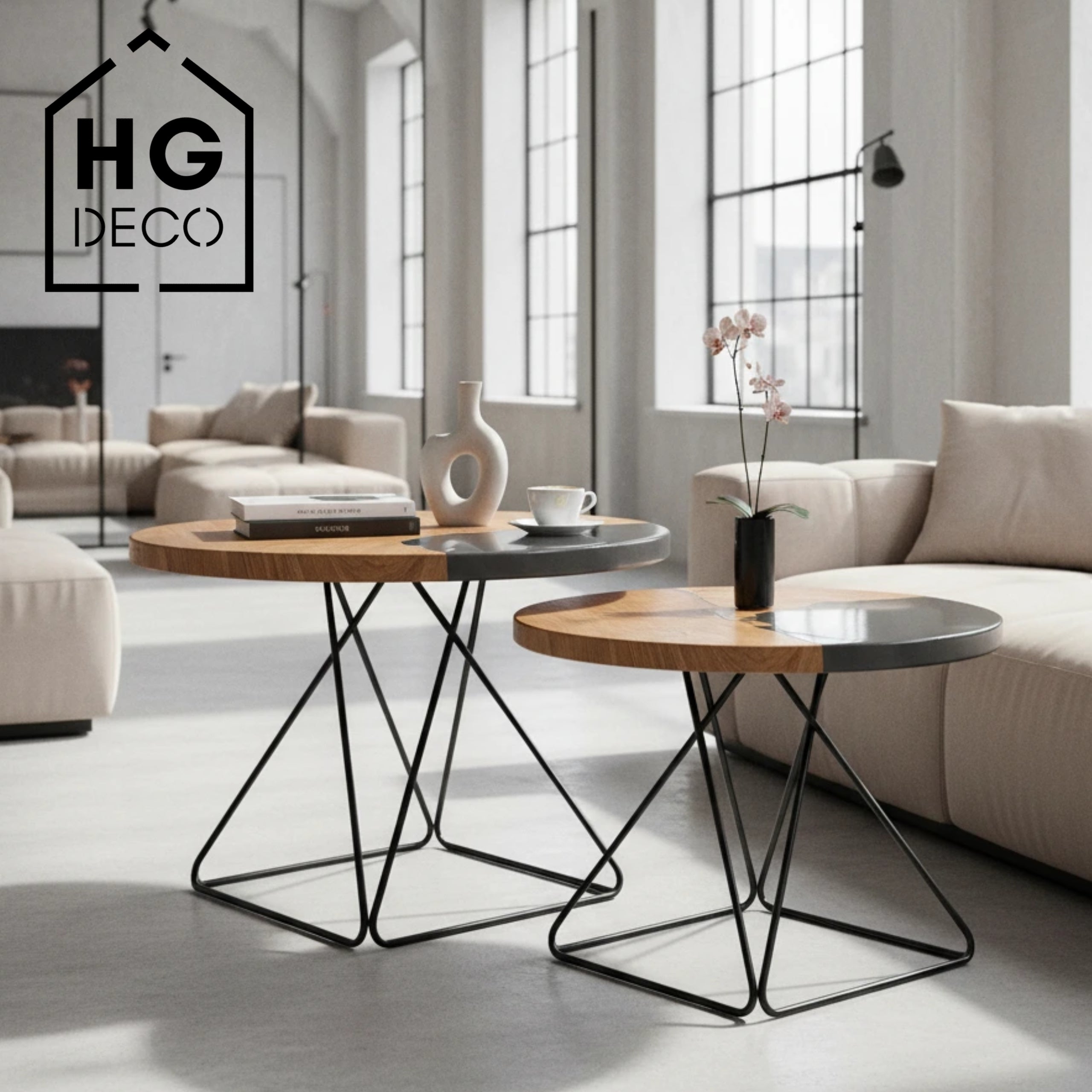 Stelaż do stolika kawowego DIAMOND 50 czarny HGDECO