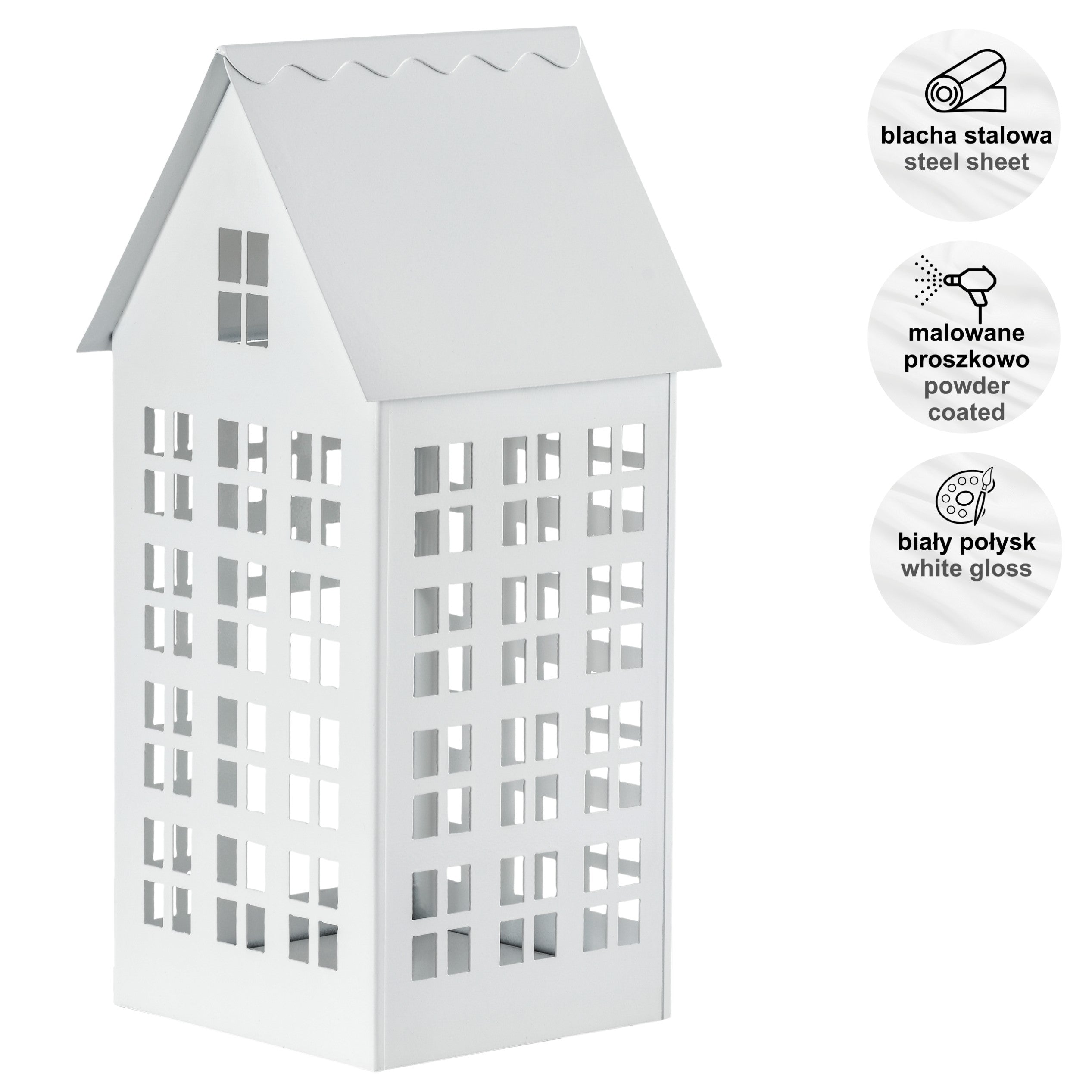 Lampion domek LUMI XL biały HGDECO