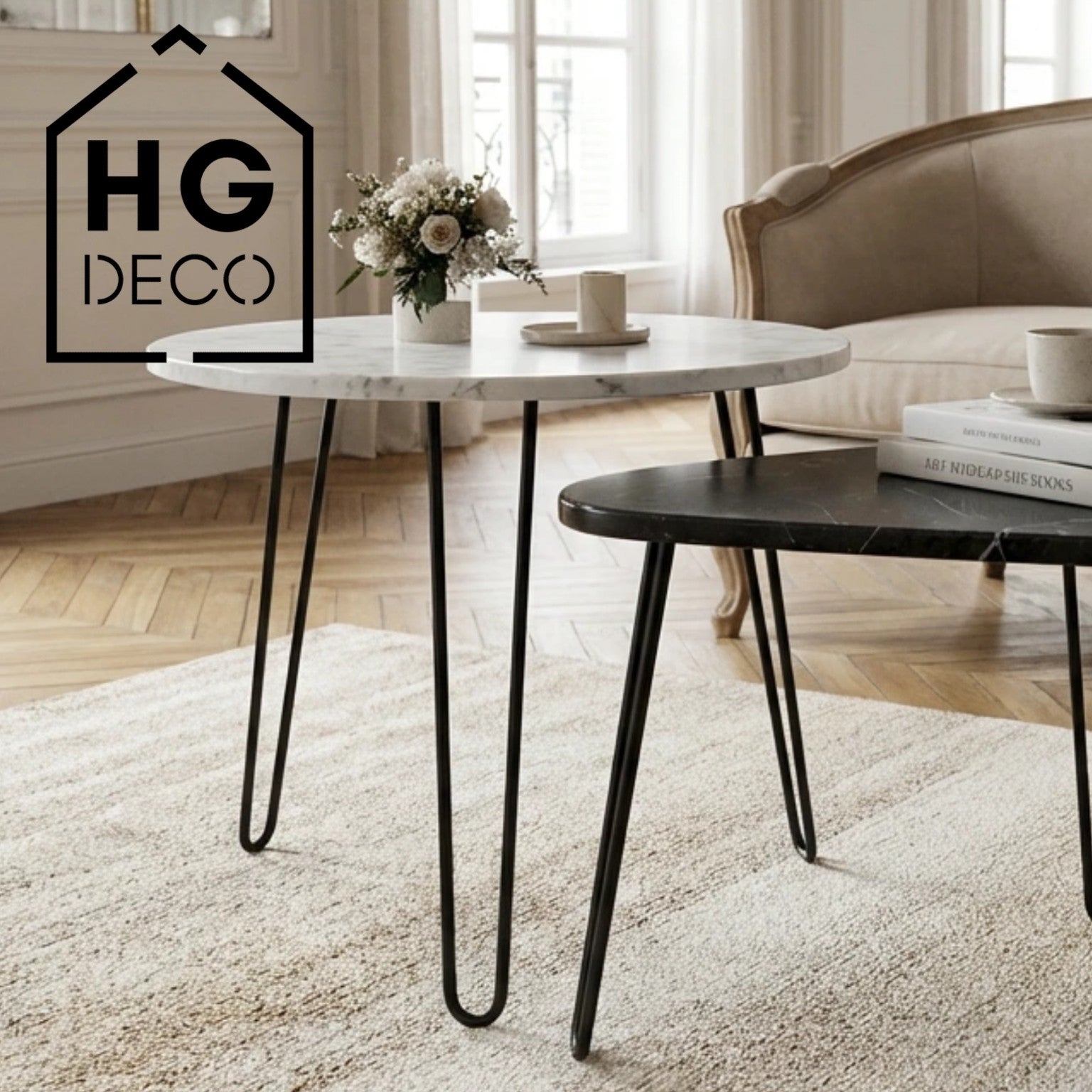 Noga do stolika kawowego ławy DP50 czarny HGDECO