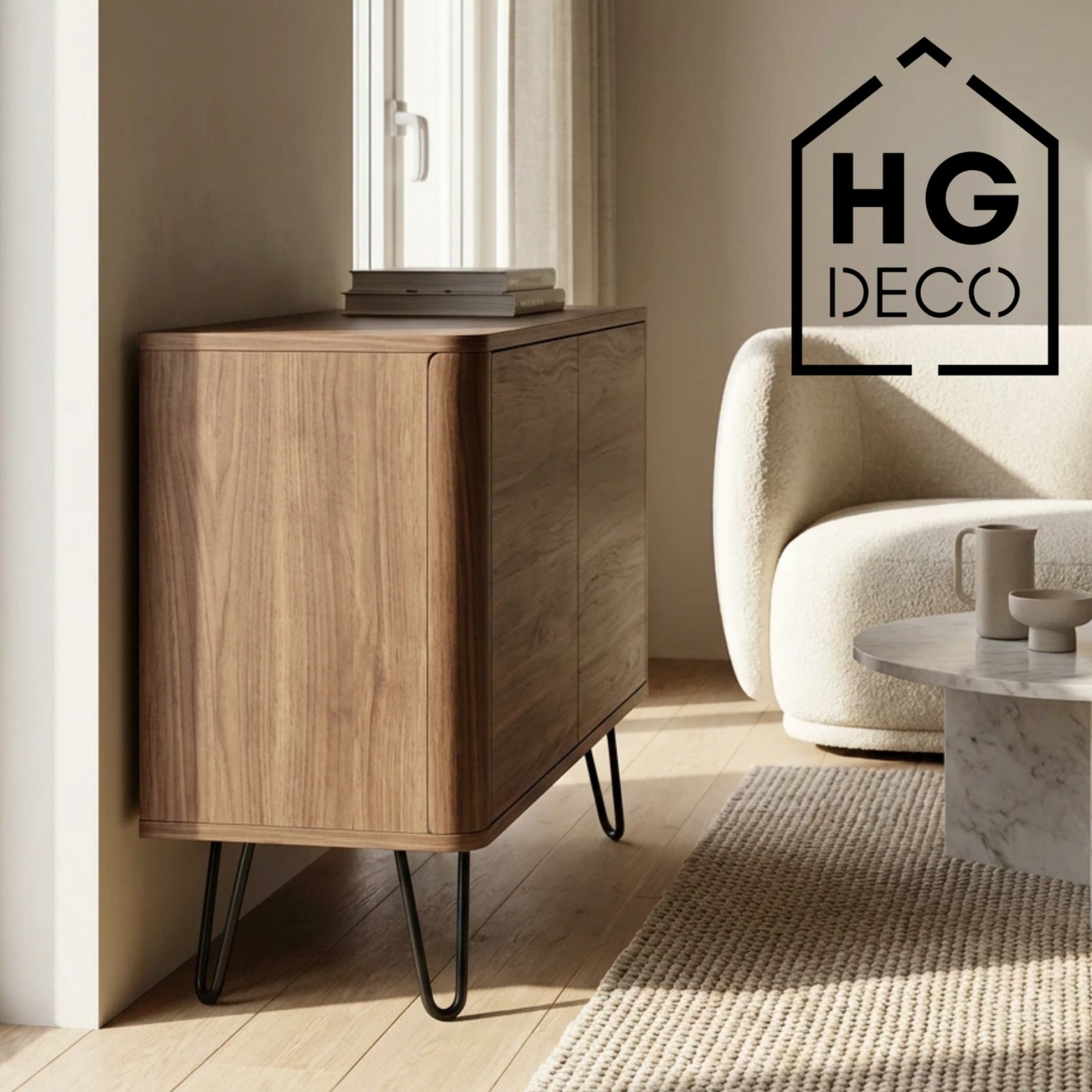 Noga do szafki komody pufy DP25 czarny HGDECO