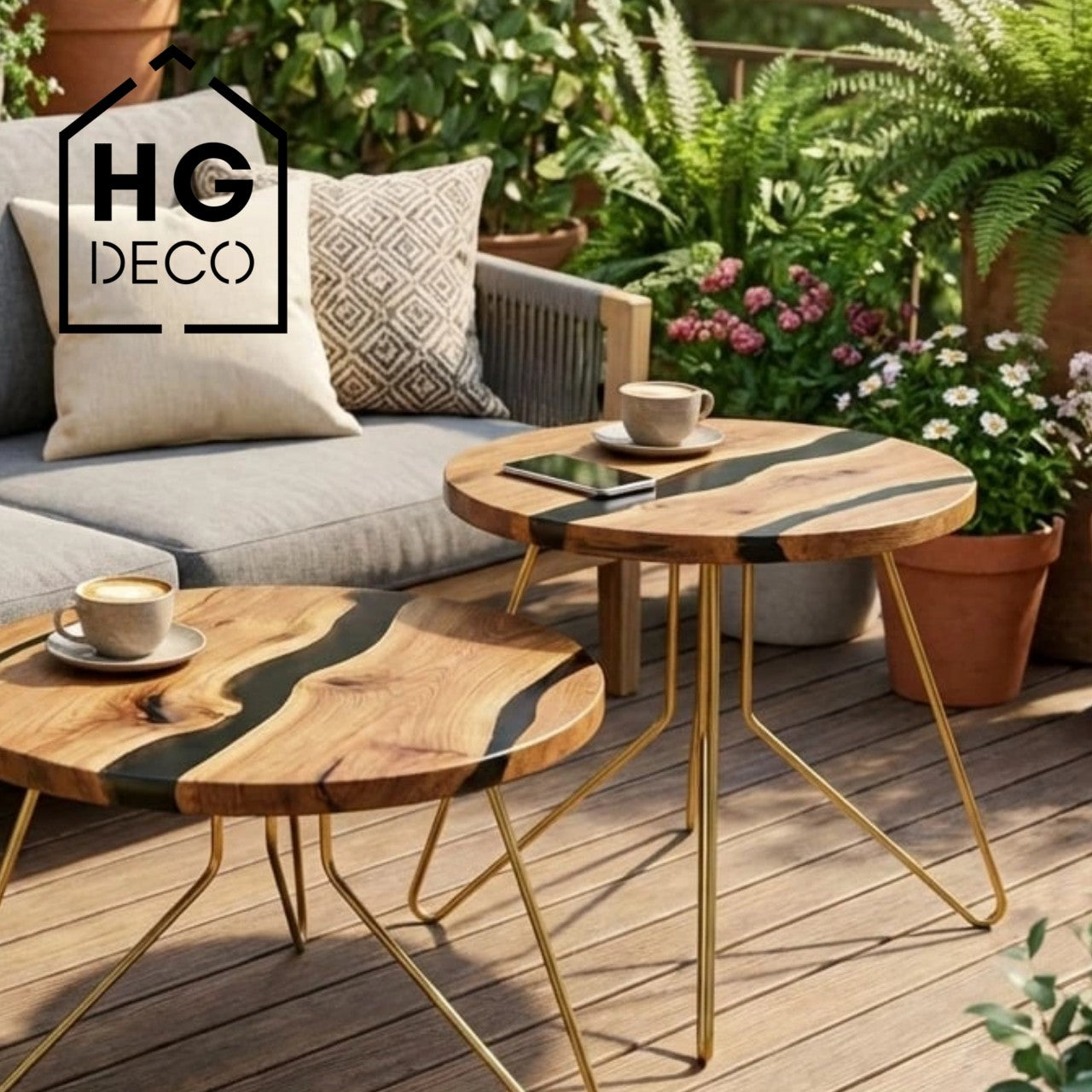 Noga meblowa do stolika kawowego FIN 50 złota HGDECO