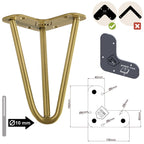 Noga meblowa do komody fotela TL15 złoty HGDECO