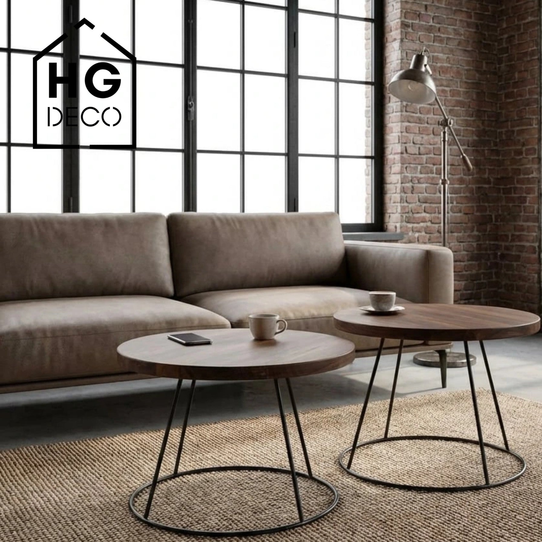 RING 40 cm black coffee table frame HGDECO