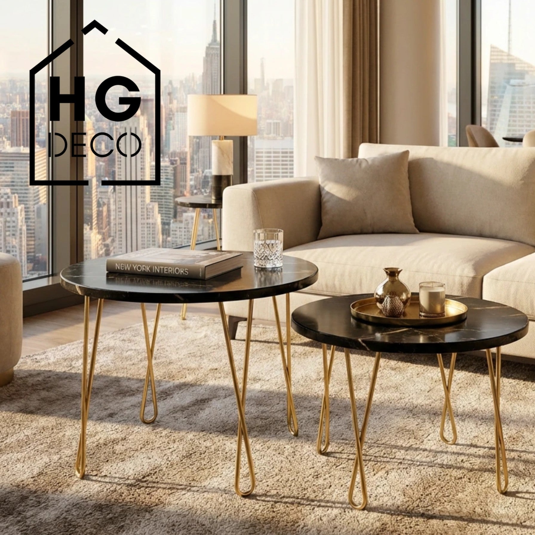 Noga do stolika kawowego ławy DX50 złoty HGDECO