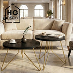 HGDECO FIN 40 cm Gold Coffee Table Legs Set