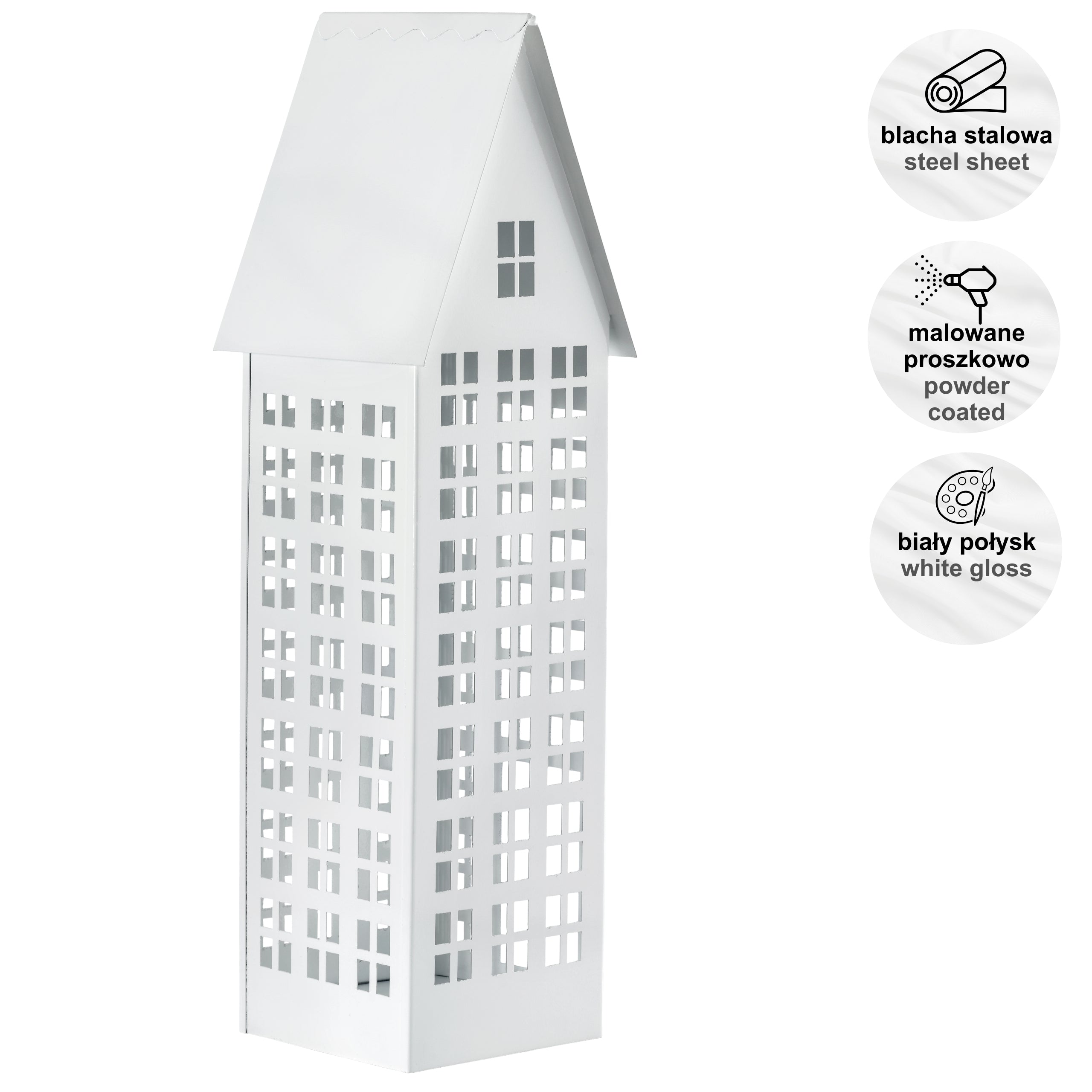 Lampion domek LUMI XXL biały HGDECO