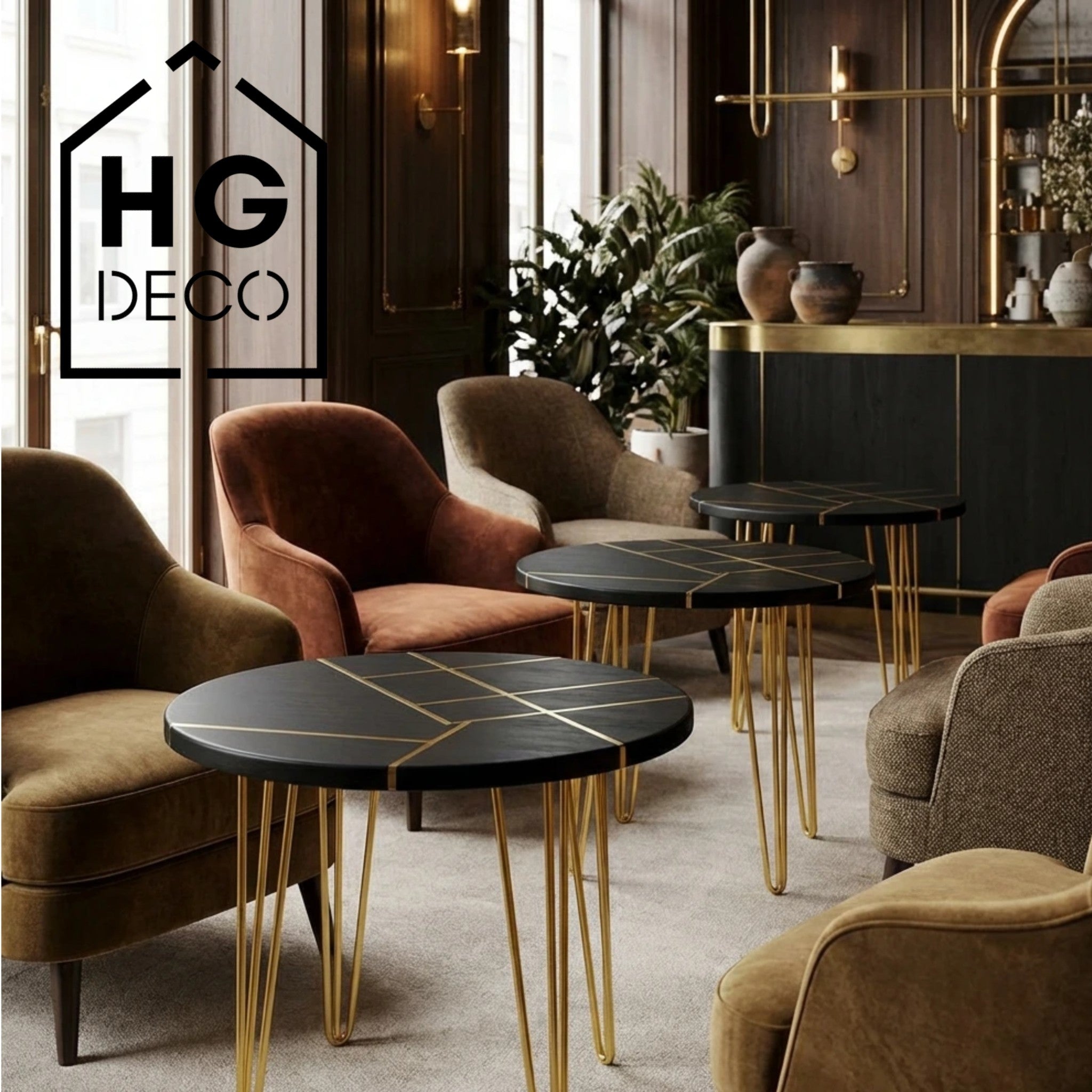 Noga do stolika kawowego TL40 złoty HGDECO