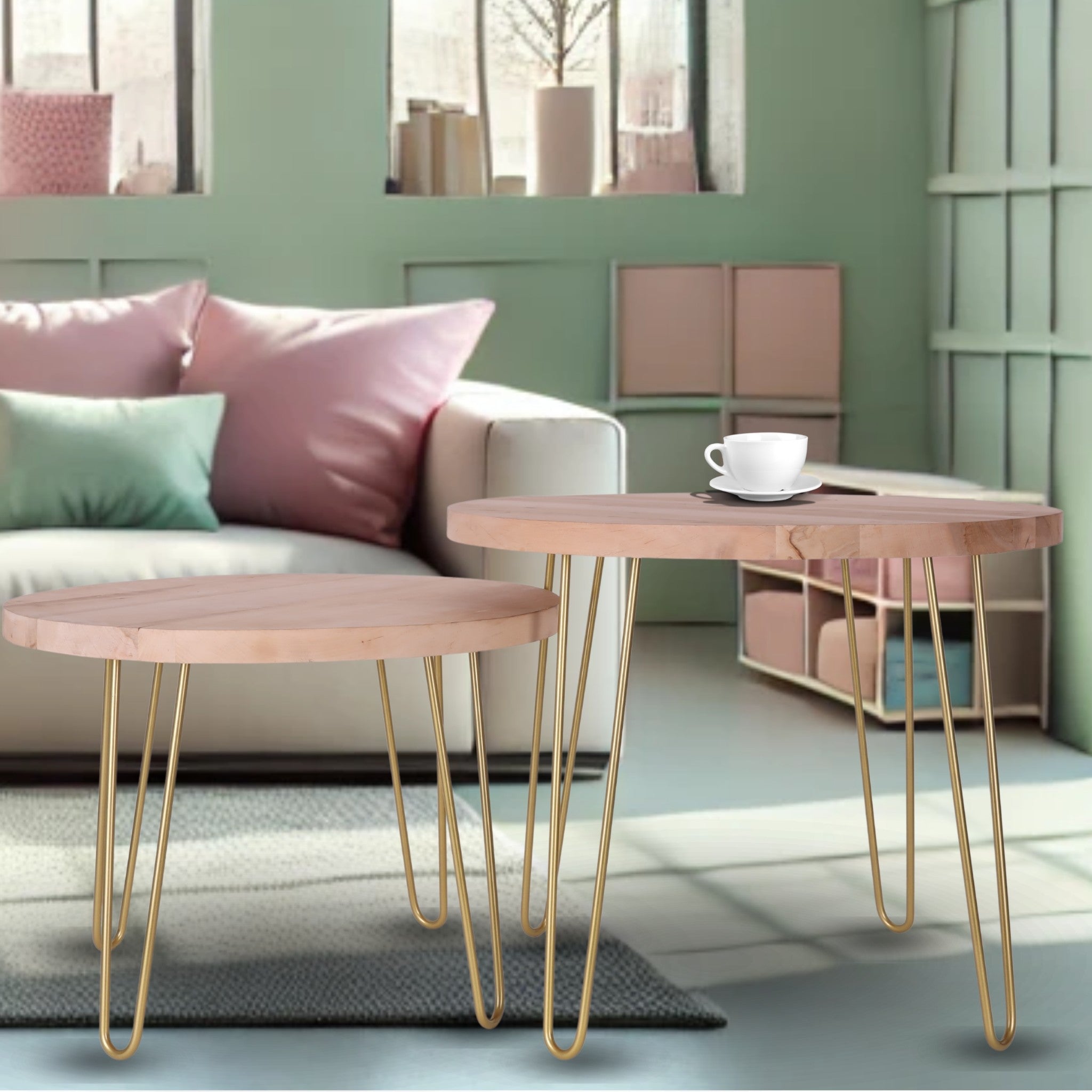 Noga do stolika kawowego ławy DP50 pastelowo złoty HGDECO