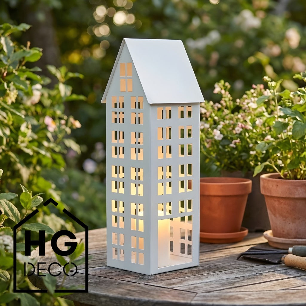 Lampion domek LUMI L biały HGDECO