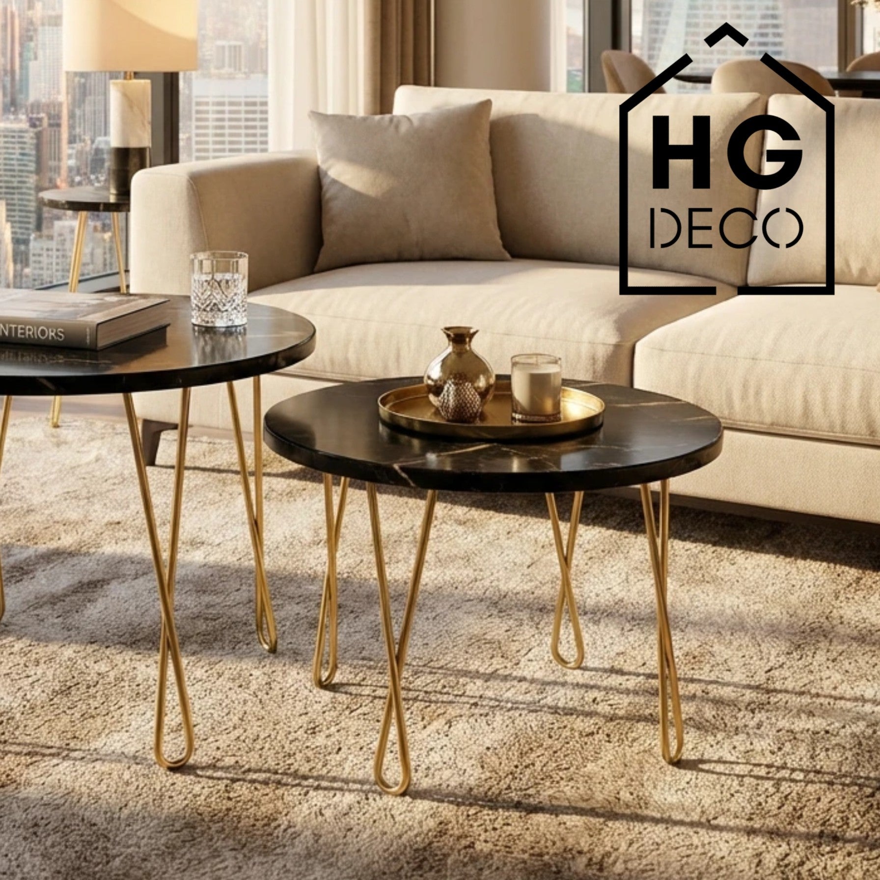 Noga do stolika kawowego DX40 złoty HGDECO