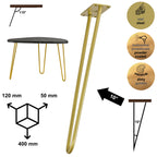 Noga do stolika kawowego DP40 złoty HGDECO