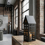 LUMI M black house lantern HGDECO