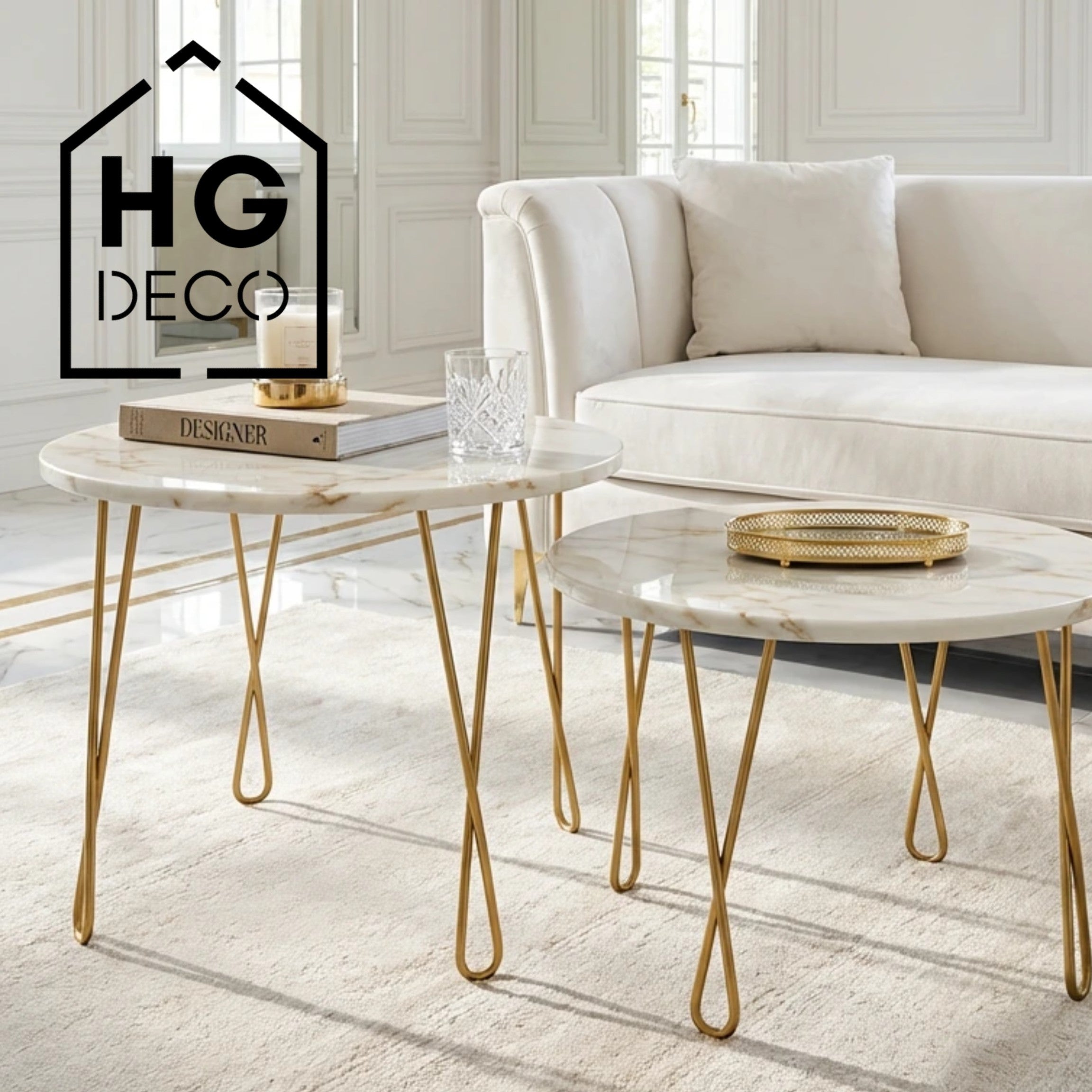 Noga do stolika kawowego ławy DX50 złoty HGDECO