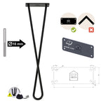 Noga do stolika kawowego ławy DX50 czarny HGDECO