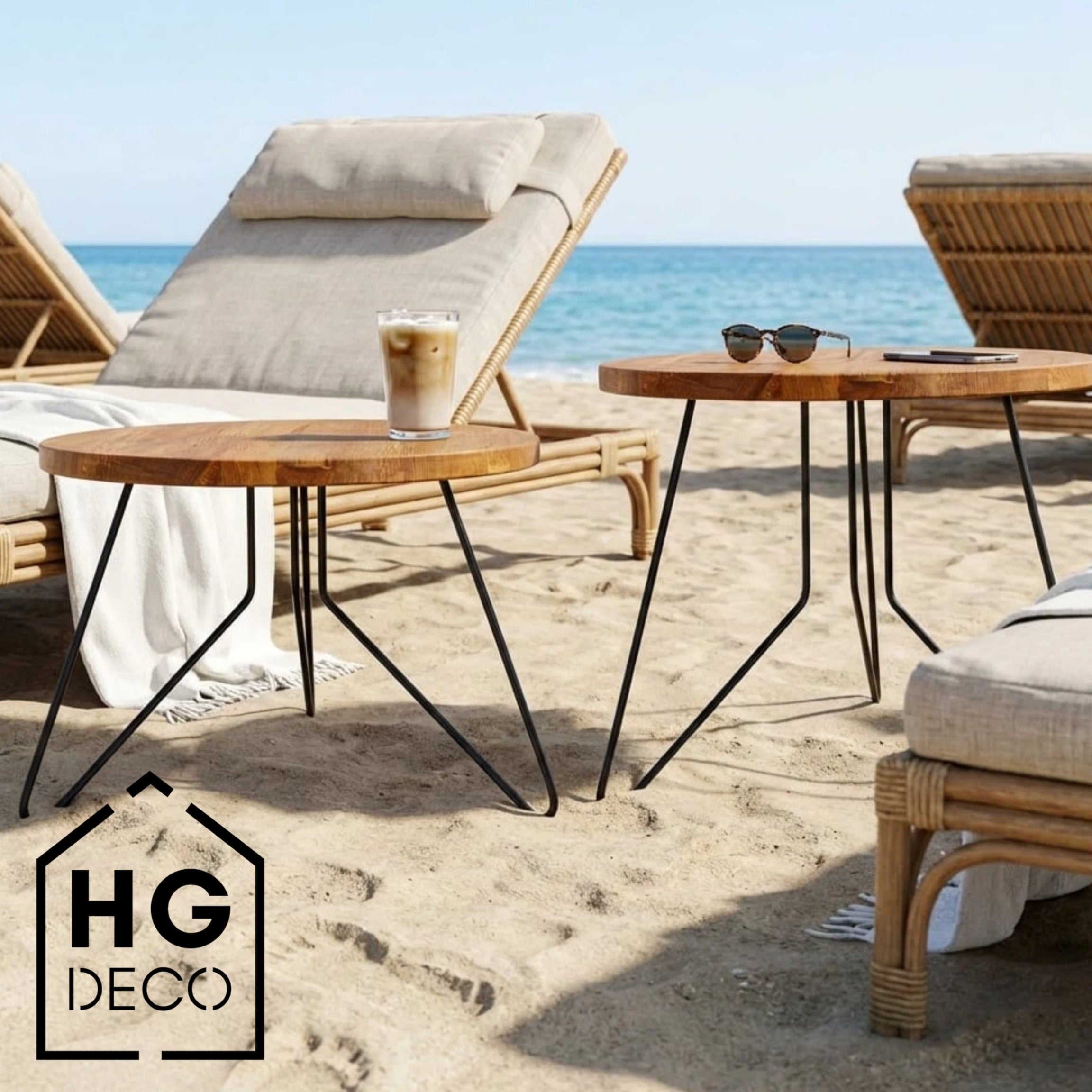 Set of furniture legs for coffee table FIN 40 cm black HGDECO