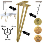 Noga meblowa do szafki pufy TL25 złoty HGDECO
