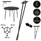 Noga do stolika kawowego ławy DX50 czarny HGDECO