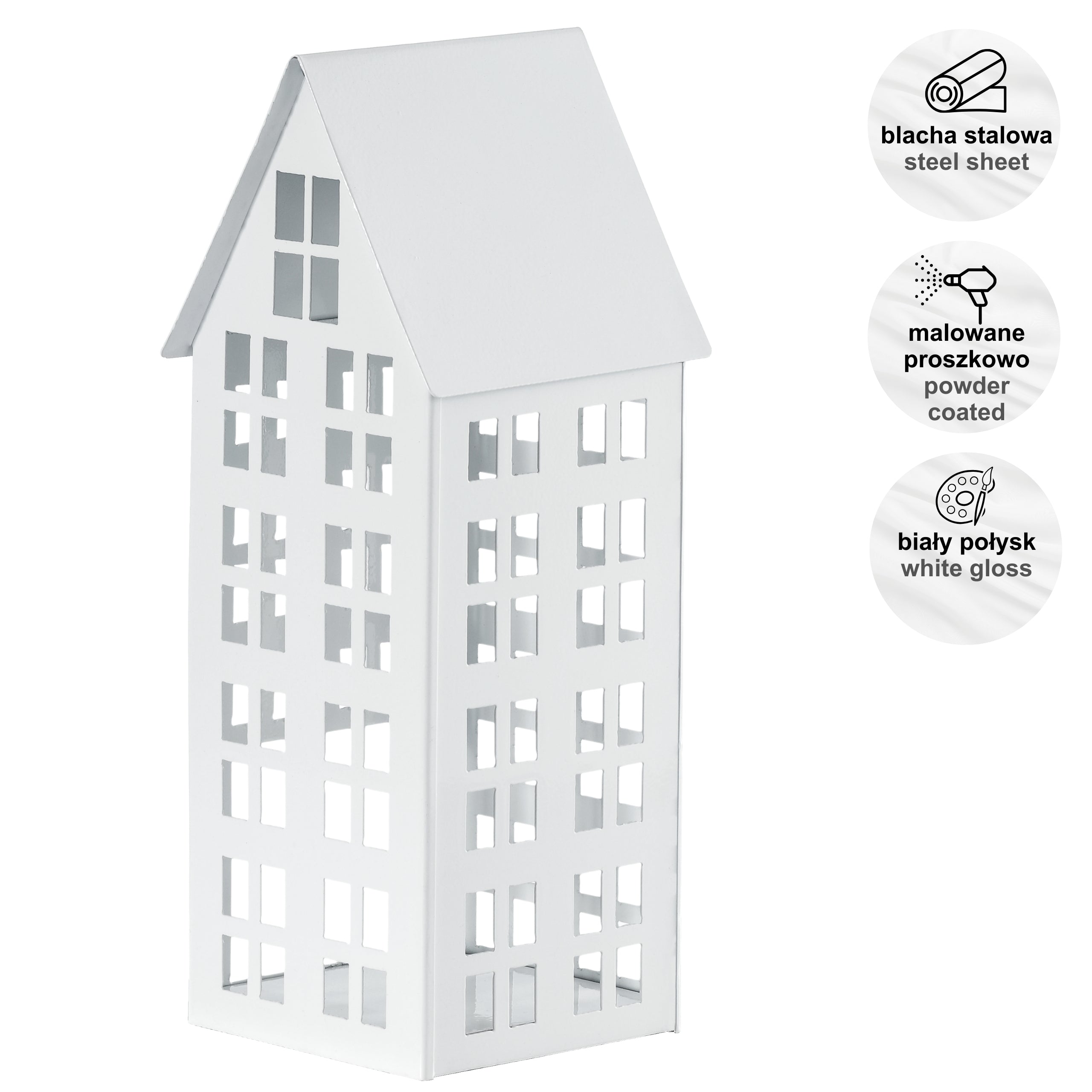 Lampion domek LUMI M biały HGDECO