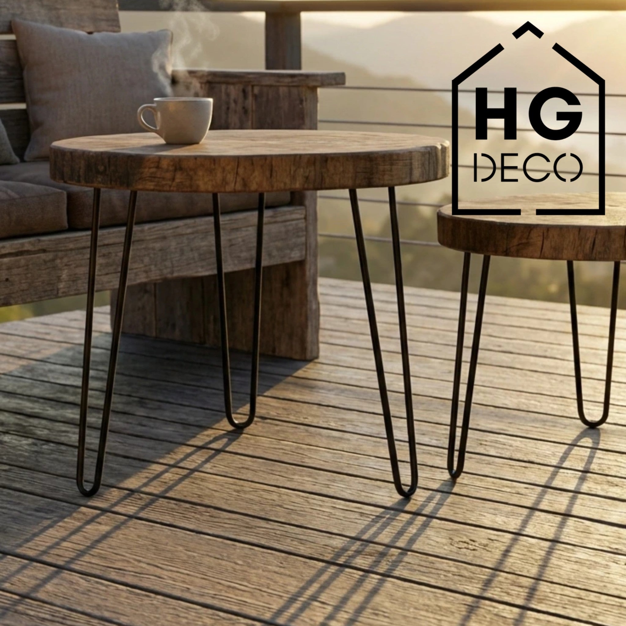 Noga do stolika kawowego ławy DP50 czarny HGDECO