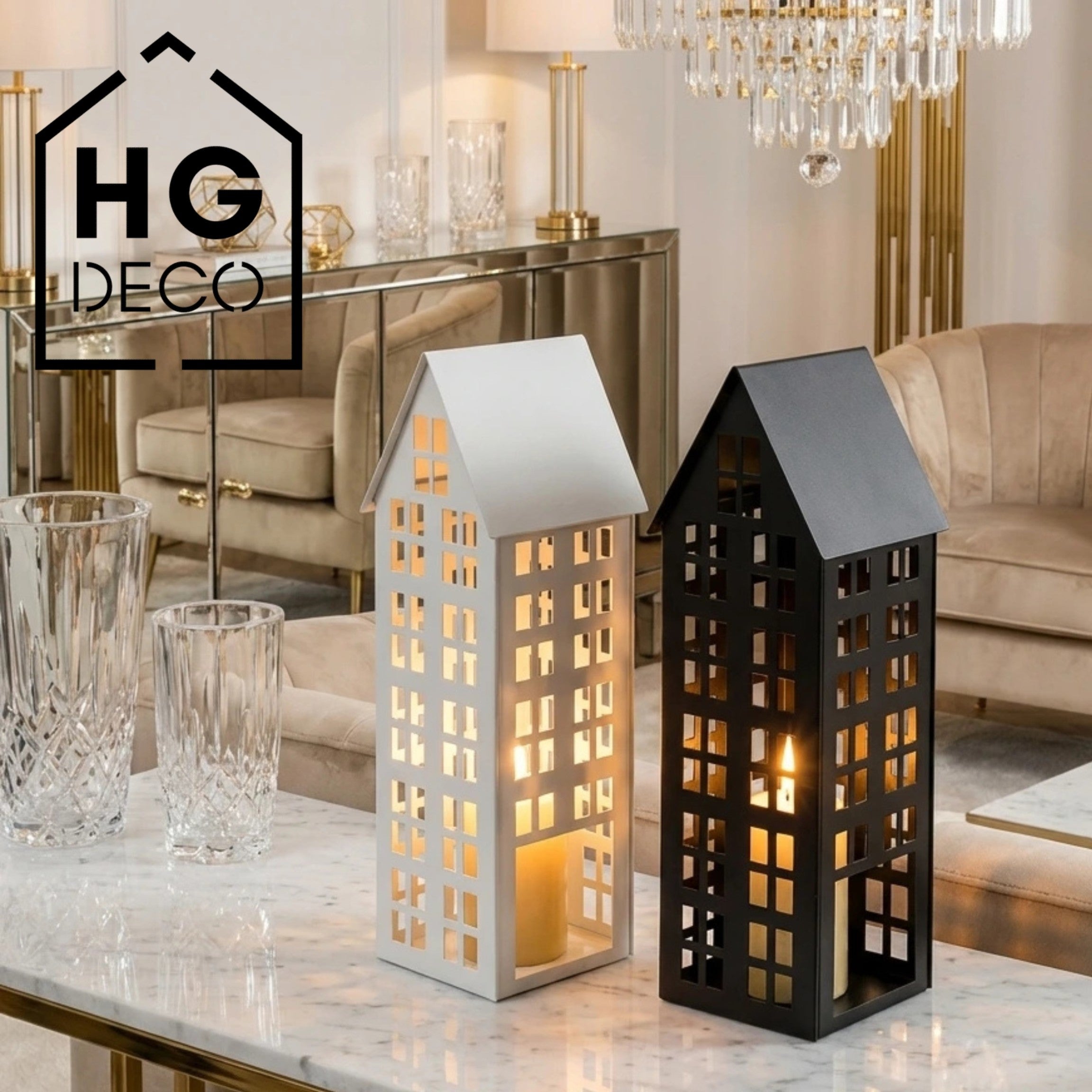 LUMI L House Lantern white HGDECO