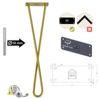 Noga do stolika kawowego ławy DX50 złoty HGDECO