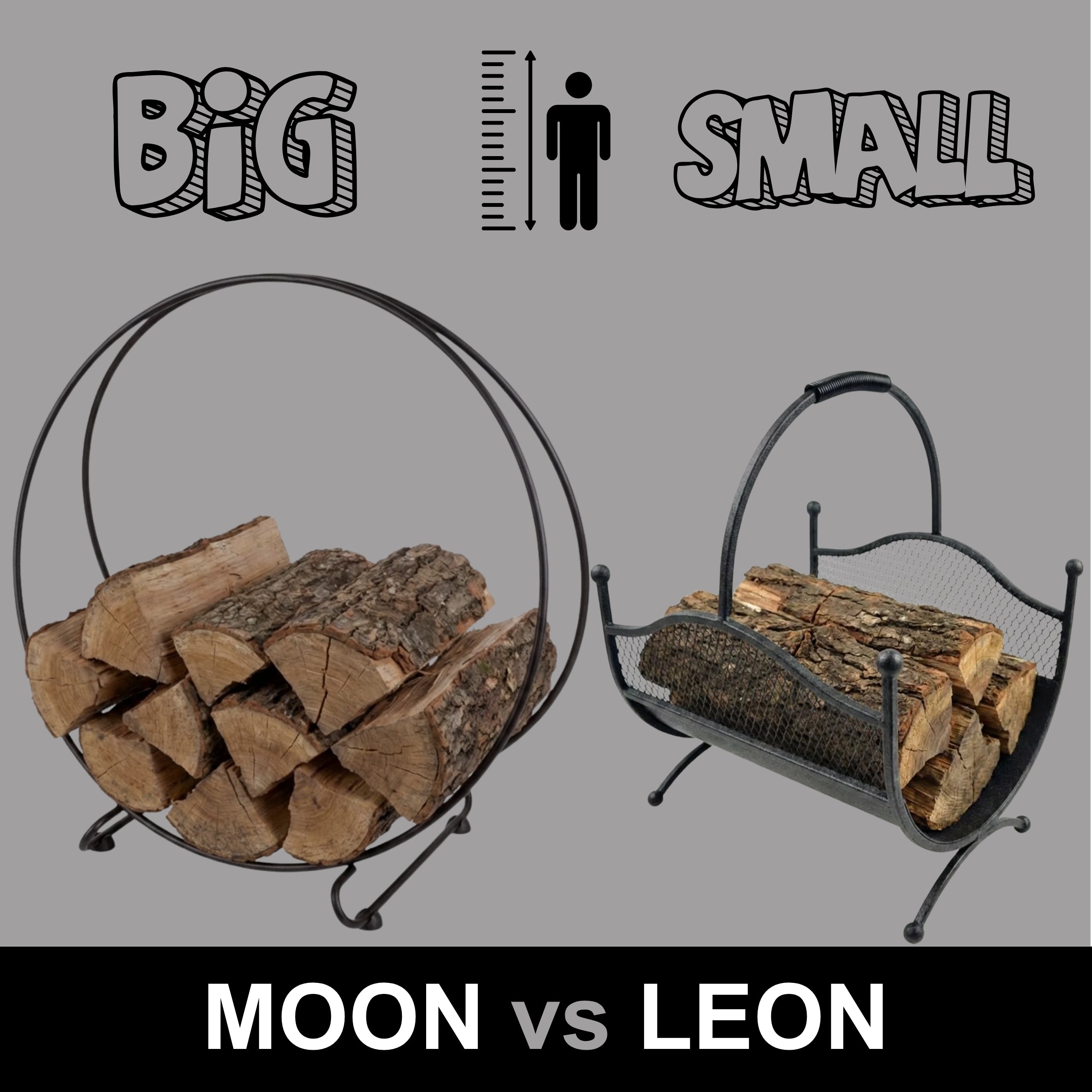 HGDECO Log Holder MOON XL black