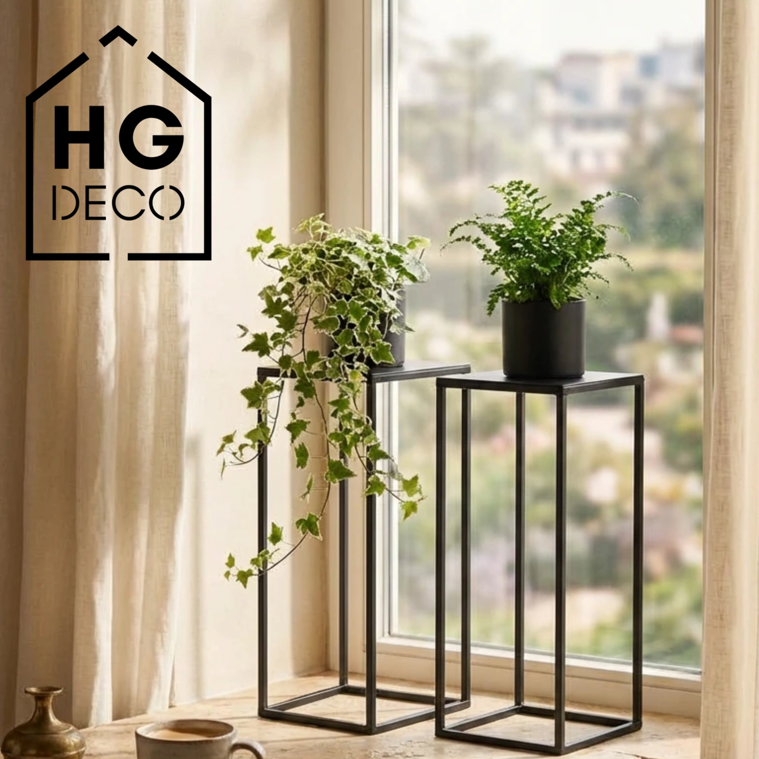 Kwietnik Stojak na kwiaty PREMIUM 45 czarny HGDECO