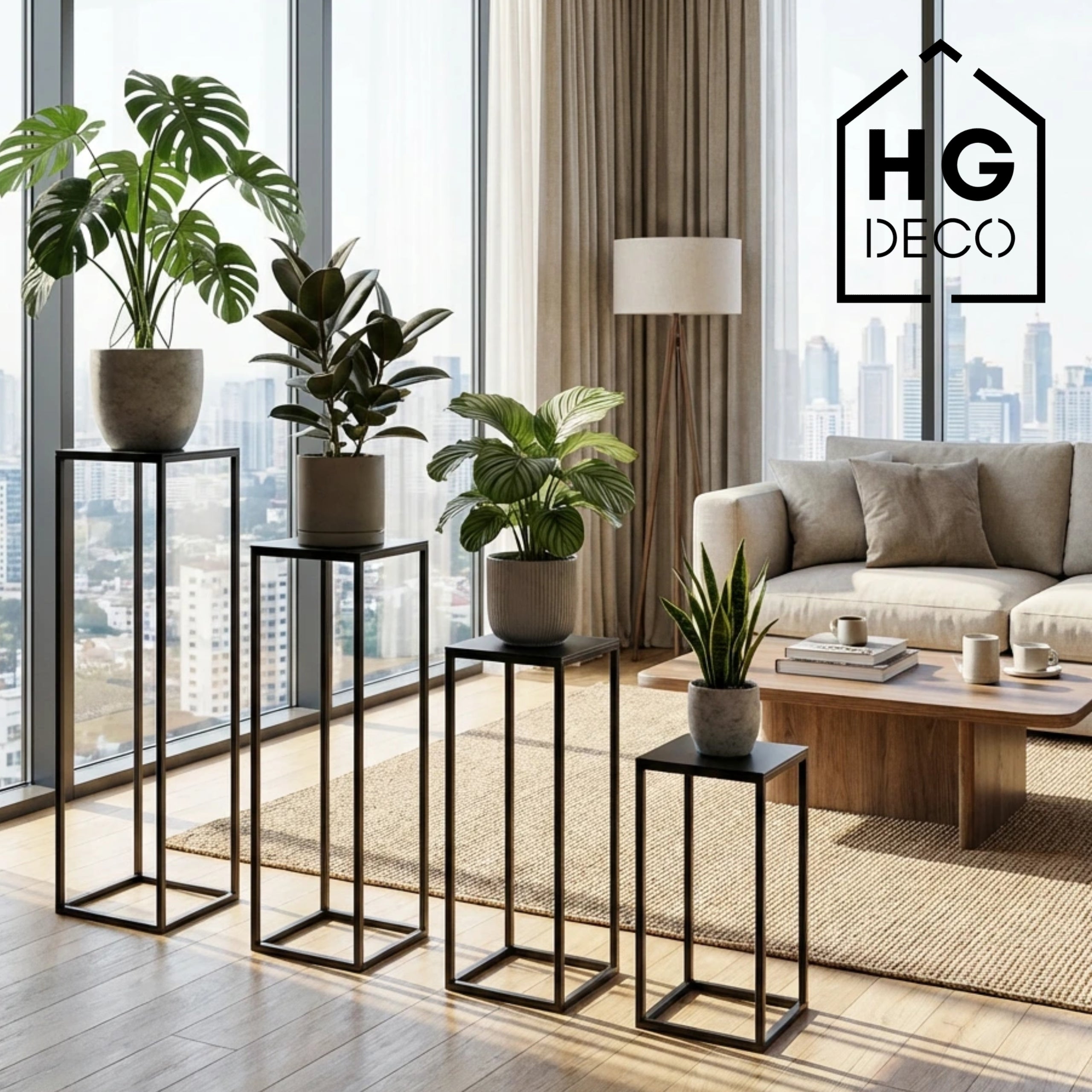 Kwietnik Stojak na kwiaty PREMIUM 45 czarny HGDECO