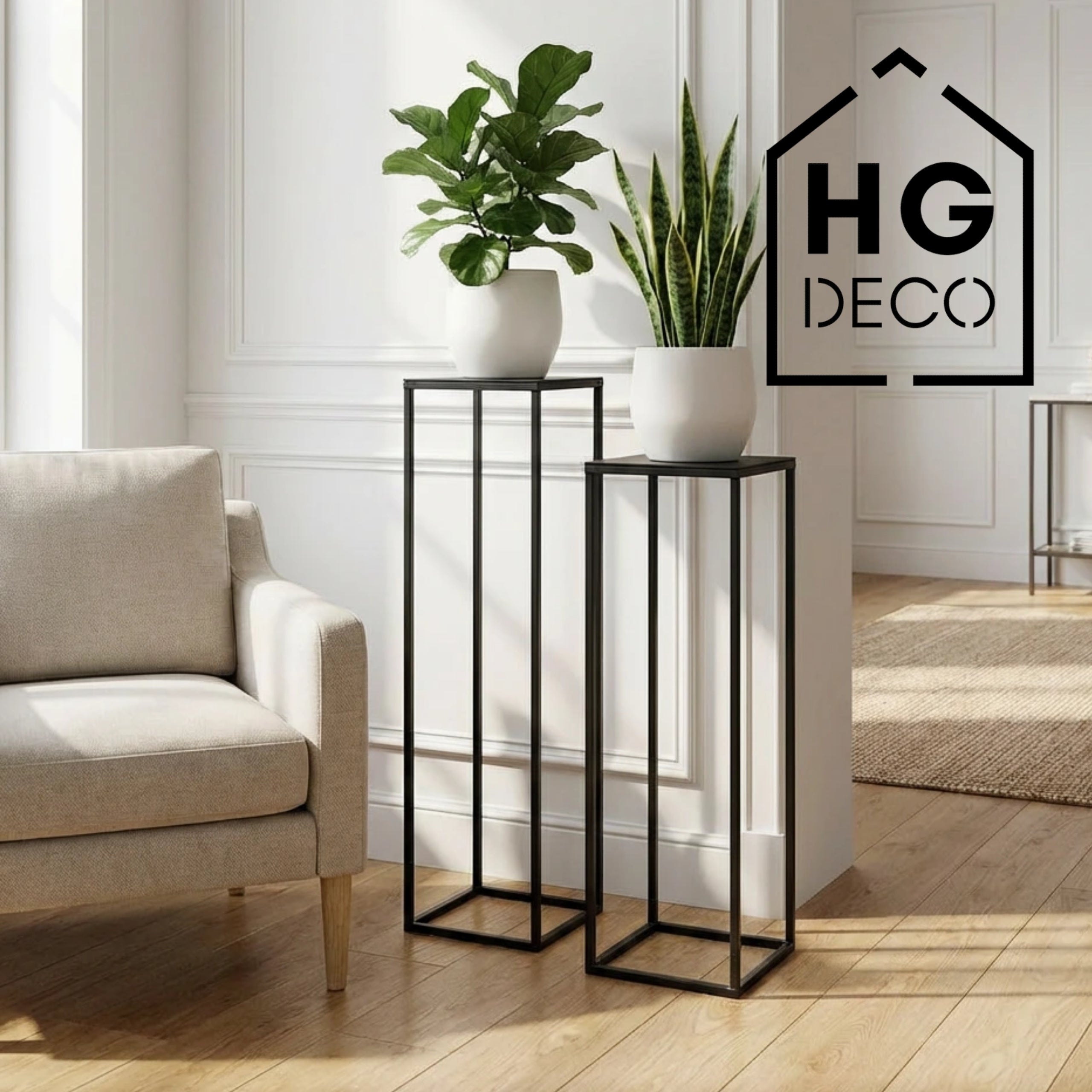 Plant Stand Flower Stand PREMIUM 90 black HGDECO
