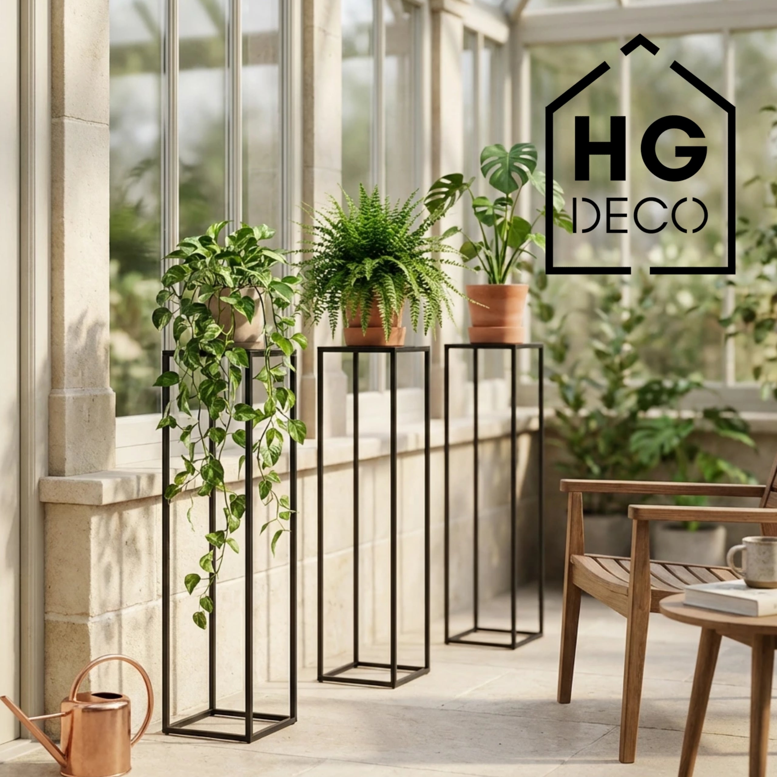Plant Stand Flower Stand PREMIUM 90 black HGDECO