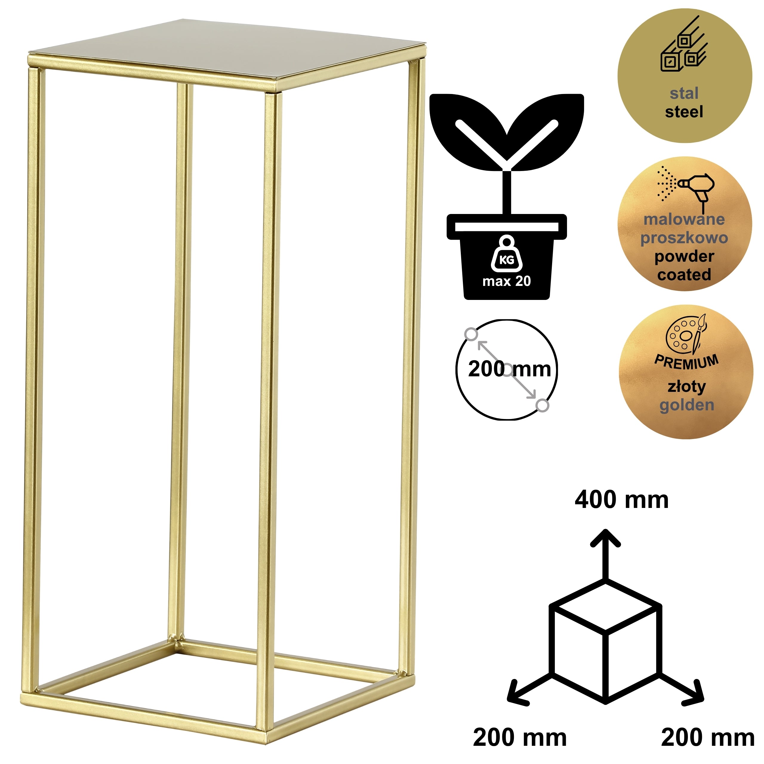 HGDECO  Stojak PREMIUM 45 złoty